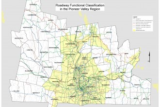 Thumbnail image of Roadway Functional Classification Map for Pioneer Valley Region